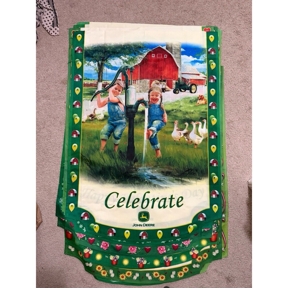 2007-2008 John Deere Seasonal Yard Garden Flags - 10 Flags - Welcome & Holidays